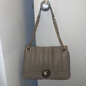 Previously loved Kate Spade taupe shoulder bag - convertible to crossbody